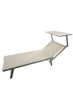 Lettino da mare 189x61xh.38 cm, grigio
