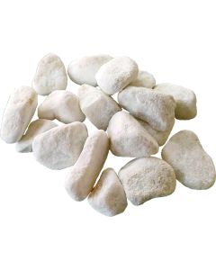 Ciottolo marmo bianco carrara 20 kg, sezione 15-25 mm