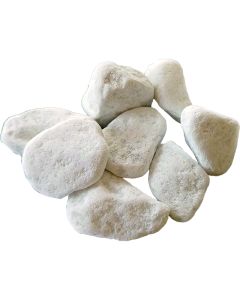 Ciottolo marmo bianco carrara 20 kg, sezione 25-40 mm