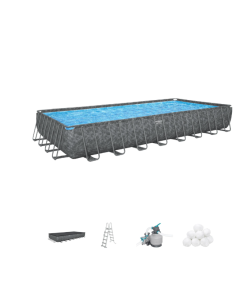 Piscina Fuori Terra Bestway Power Steel™ APX 365 – 9,56 x 4,88 x 1,32 m con Pompa a Sabbia e Accessori