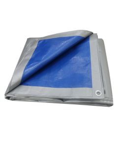 Telo occhiellato 90 gr/m², in polietilene, 4x4 mt