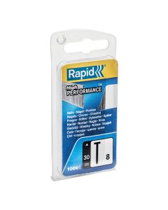 Chiodini n°8 in acciaio con taglio di precisione, punte da 30 mm, confezione 1000 pz
