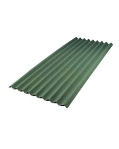 Lastra ondulata fibrobituminosa,  colore verde, cm 200x85, lastra 1,70 mq