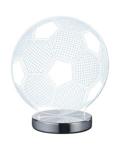 Lampada da tavolo globe led pallone, con variazione luce da cala a fredda , h.22 cm