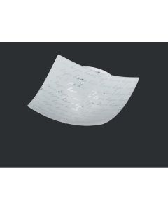 Plafoniera signa vetro decoro firma 40x40