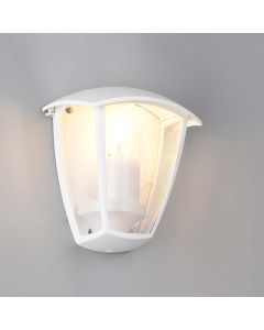 Serie venta, applique, h.20 cm, in alluminio, e27, ip44, colore bianco