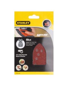 Fogli abrasivi, per mouse, con velcro, grana 60, 5 pezzi