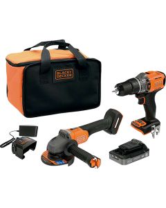 Trapano + smerigliatrice 18v brushless, batteria 2,5 ah