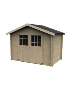 Casetta da giardino Decore et Jardin Flosova, in legno di abete,H232xL317xP213 cm