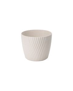 Vaso mika eco wood, 19 cm, bianco