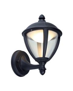 Lampada da parete a LED per esterni in alluminio pressofuso nero da 9 watt