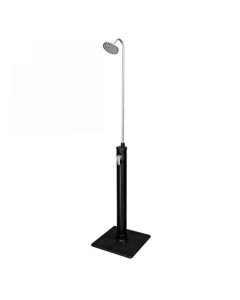Doccia solare da giardino 8 lt, colore nero, base inclusa