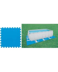Tappetino sottopiscina, in poliestere morbido, 50x50 cm, 9 pz