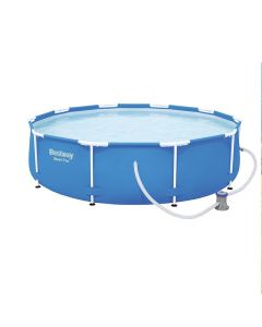 Piscina fuori terra steel pro da 366 x h.76 cm con pompa filtro a cartuccia da 1.249 lt/h