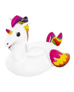 Gonfiabile unicorno cavalcabile, con maniglie, fantasy 150x117 cm