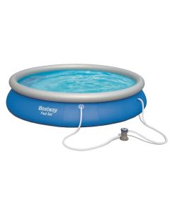 Piscina fuori terra tonda autoportante fast set 457xh.84 cm con pompa filtro a cartuccia