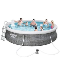Piscina Bestway fuori terra autoportante fast set 457x107 cm con pompa filtro a cartuccia