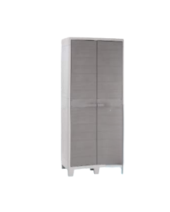 Armadio in resina woody's, portascope 78x44xh.182 cm, colore grigio