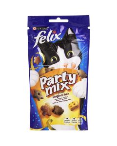 Felix party mix original, snack per gatti, vari gusti, conf. 60 gr