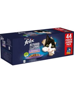 Bocconcini per gatti felix le ghiottonerie, multipack 44 bustine da 85 gr