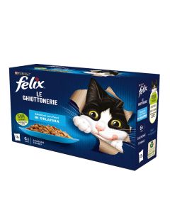 Felix le ghiottonerie, cibo umido per gatti, vari gusti, 12x85 gr