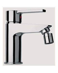 Serie paris, miscelatore bidet, finitura cromata, cartuccia ceramica mm 35, piletta di scarico e raccorderia inclusa
