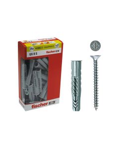 Tassello in nylon ux 8 x 50 s y con vite confezione 25 pz