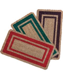 Zerbino kokos, in fibra di cocco naturale, fondo antiscivolo, rettangolare 38x68 cm