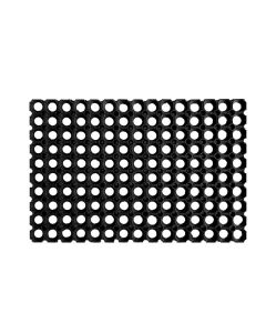 Zerbino tappetino in gomma domino 40x60 cm, colore nero