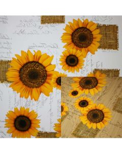 Cristallo traspare stampa girasole h140, 1 metro