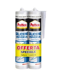 Silicone sigillante universale acetico a prova di muffa, 2 cartuccie da 280 ml