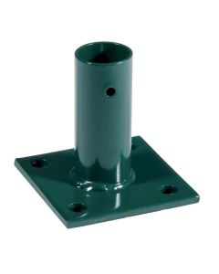 Piastra base quadrata in ferro, Ø cm 6, colore verde