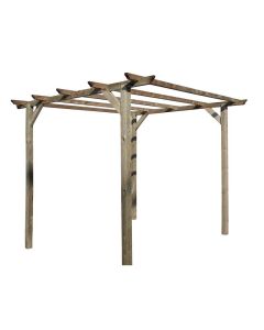 Pergola in legno impregnato, 3x3 mt, palo 9x9 cm