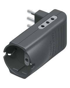 Adattatore 10a - 2x10a+schukop30 grigio