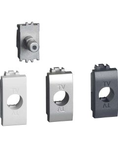 Presa coassiale living light bianca