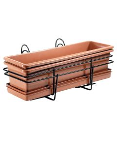 Set 2 fioriere 50 cm con cassetta e sottocassetta