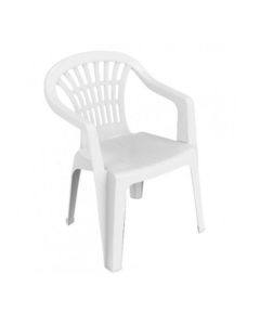 Sedia con braccioli lyra 56x54x80 cm bianco