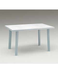 Tavolo velo, in resina, 126x76xh.72 cm, colore bianco