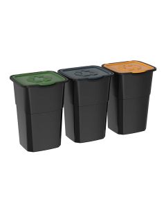 Kit 3 pz pattumiera eco3 50 lt    39x36xh.54 cm