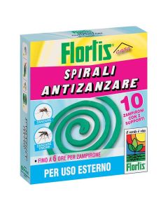 Spirale antizanzare, 10 pz + 2 supporti