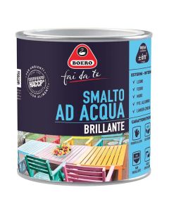 Smalto brillante boero fai da te base ad acqua per interni/esterni verde capri lt.0,5
