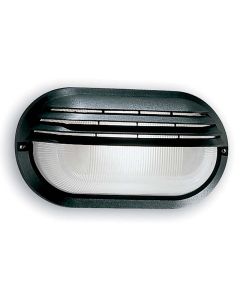 Plafoniera da esterno, ovale, 60 w, nera