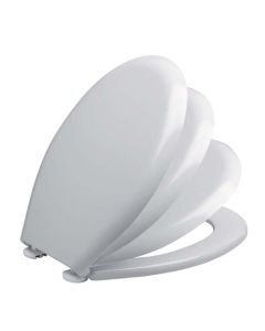 Copriwater universale in mdf, chiusura rallentata con cerniere in metallo