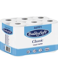 Carta igienica bulky soft 12 rotoli, 2 veli, 160 strappi