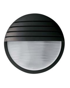 Applique rotonda con palpebra, nera
