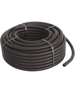 Tubo corrugato in pvc Ø 25 mm x 50 mt, con sonda tiracavi, colore nero