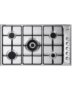 Piano cottura a gas, 4 fuochi + 1 tripla corona, 90 cm