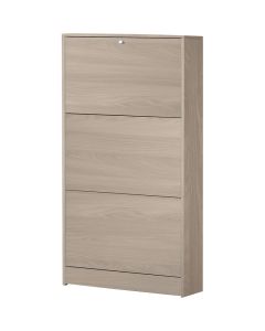 Scarpiera olmo 3 ribalte con schienale 114x62x18 cm