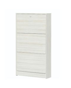 Scarpiera eucalipto 3 ribalte con schienale 114x62x18 cm