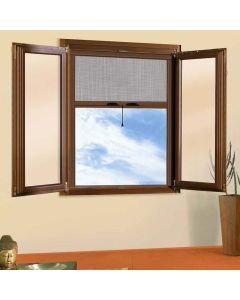 Zanzariera a rullo, per finestra, 100x160 cm, marrone